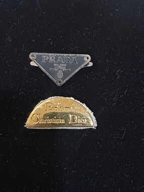PRADA  and Dior Women Black Golden Replacement Icon Logo lot